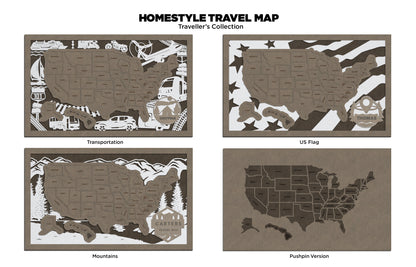 US Travel Map Personalized