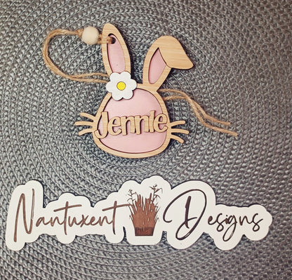 Easter Basket Tag-Bunny or Chick--Personalized