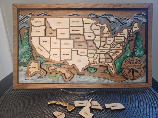 US Travel Map Personalized