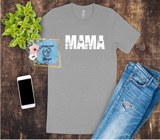 Mama-Distressed with Hearts